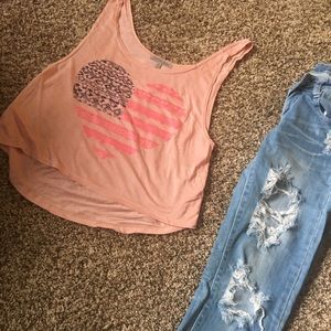 Crop Top and Ripped Jeans